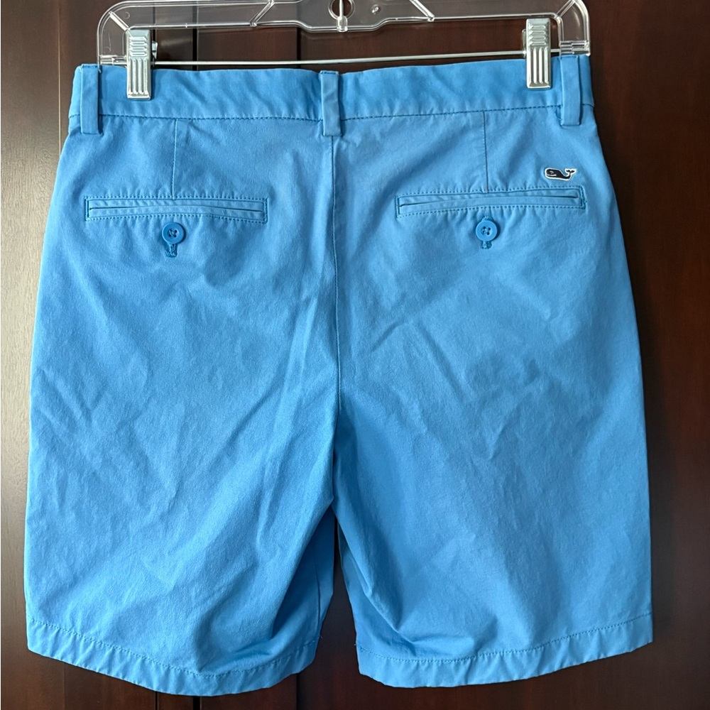 TWO PAIR Vineyard Vines Bright Blue and Light Blue Flat Front Shorts - Picture 5 of 9
